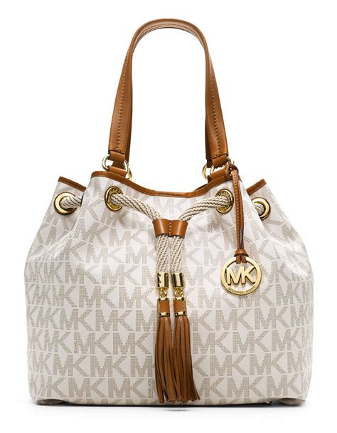 michael kors whiteoversized tote|michael kors large monogram tote.